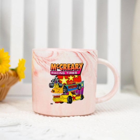 Discover Vintage 1990s McCreary Racing Tire Neon Marble Mugs