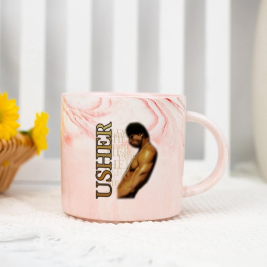 Discover Usher Band Tees  Rap Tees  Vintage Vintage 00s Usher Rap Unisex Marble Mugs