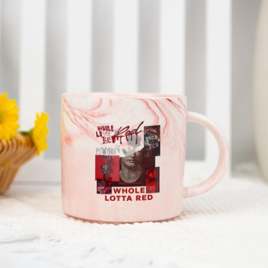 Discover Playboi Carti Whole Lotta Red Album 90s Rap Music Marble Mugs