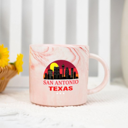 Discover Vintage San Antonio USA Souvenir Marble Mugs