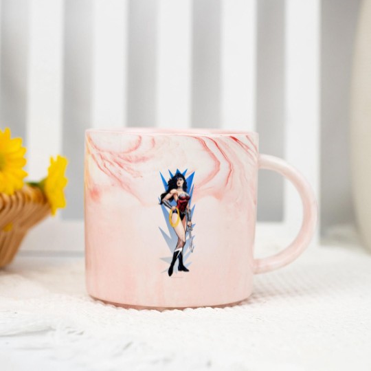Discover Wonder Woman & Sword Marble Mugs