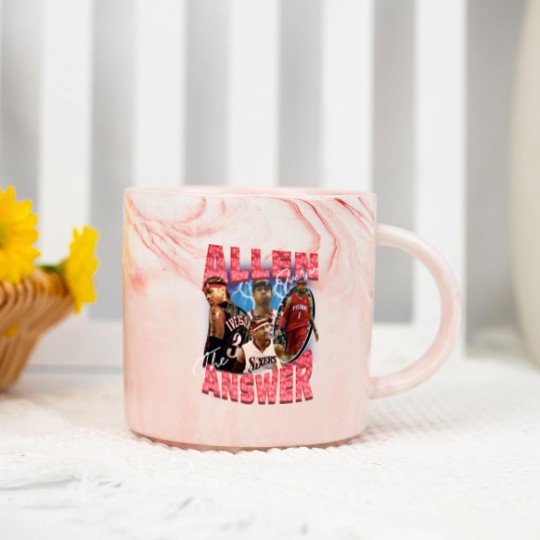 Discover Allen Iverson Vintage Unisex Marble Mugs, Vintage Allen Iverson Marble Mugs