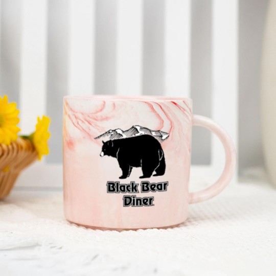 Discover Black bear diner Marble Mugs