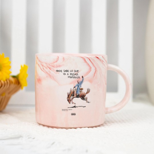 Discover Bad Bunny Nobody knows what A Album 2023 Marble Mugs Gift Fans Music will happen