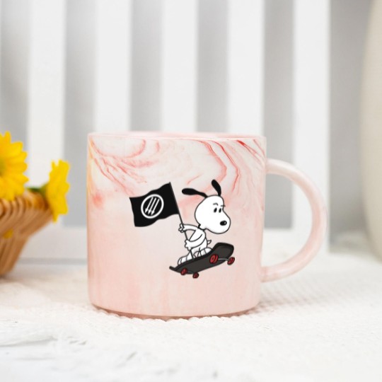 Discover Antifa anti-fascist dog Marble Mugs
