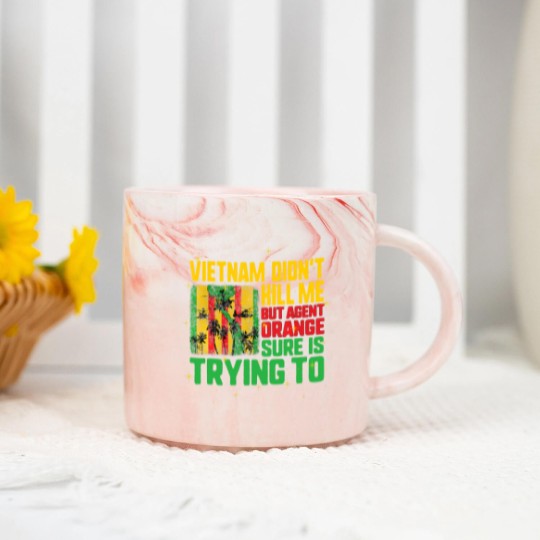 Discover Vietnam Veterans Day Orange Agent Victims Retired Soldiers Marble Mugs