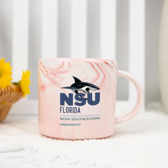 Discover Nova Southeastern University blue shark NSU Marble Mugs
