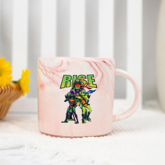 Discover Rise of the Teenage Mutant Ninja Turtles! Marble Mugs