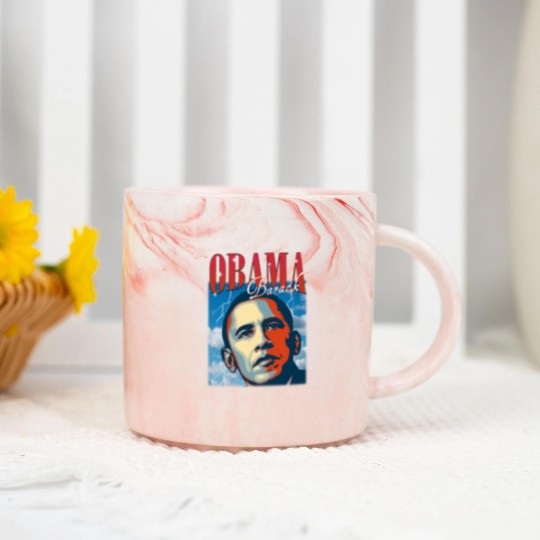 Discover RETRO BARACK OBAMA Marble Mugs | Vintage Obama Marble Mugs Retro 90s