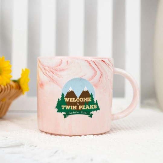 Discover Welcome To Twin Peaks Marble Mugs