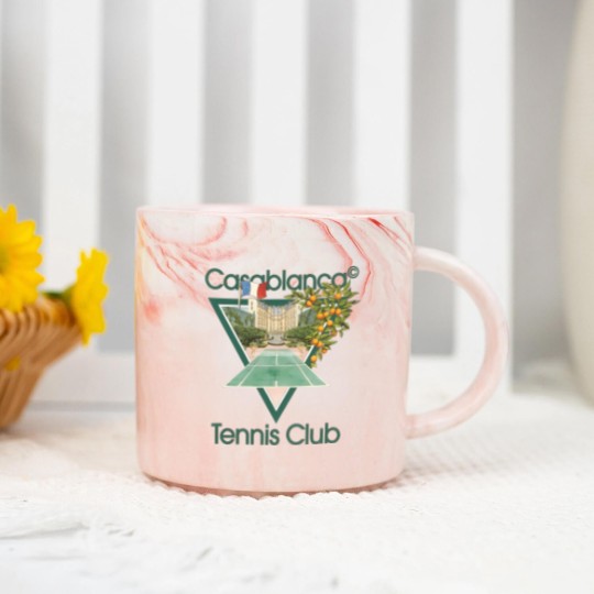 Discover Vintage Casablanca Tennis Club Marble Mugs