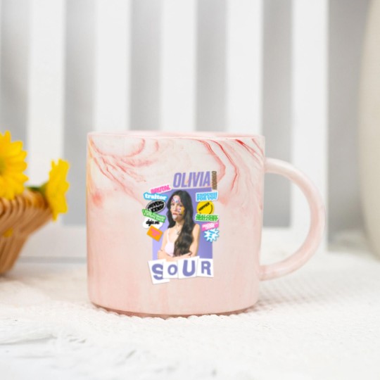 Discover Vintage Olivia Rodrigo Marble Mugs, Olivia Rodrigo Sour Tour Music Marble Mugs