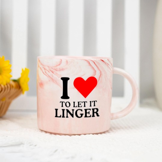 Discover LET IT LINGER , I love to let it linger by the cranberries Marble Mugs