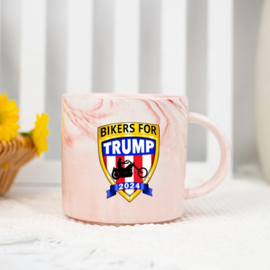 Discover Bikers for Trump 2024 American Marble Mugs