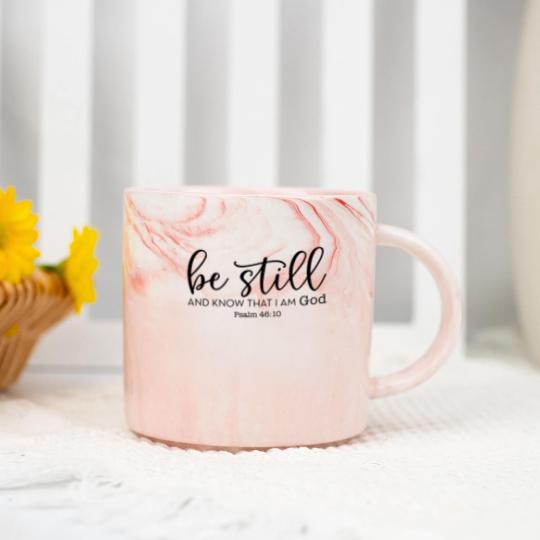 Discover Be Still and Know That I Am God Marble Mugs, Christian Marble Mugs, Religious Gifts