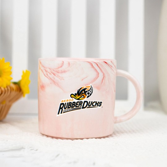 Discover Akron RubberDucks Logo Marble Mugs