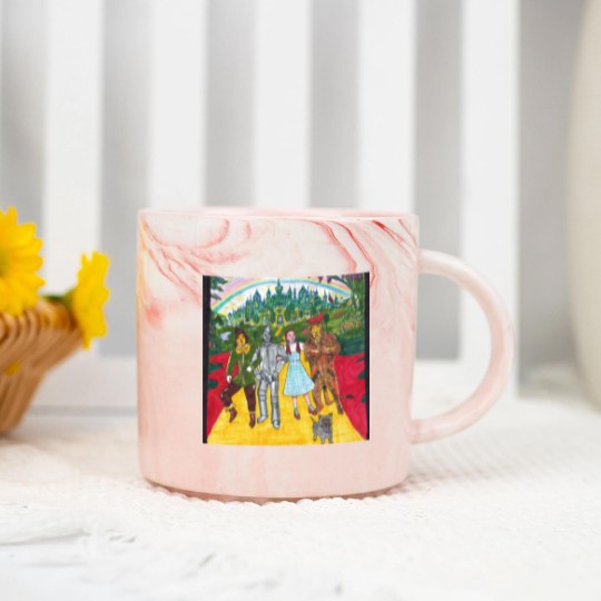 Discover Wizard Of Oz- Yellow Brick Road Graphic  Dress Marble Mugs
