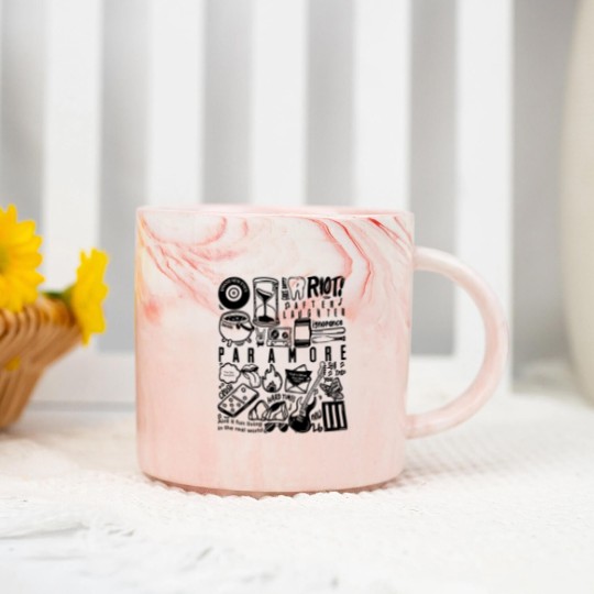Discover Paramore Tattoo Marble Mugs, 2023 Paramore Tour Marble Mugs