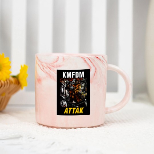 Discover KMFDM ATTAK - Vintage Marble Mugs