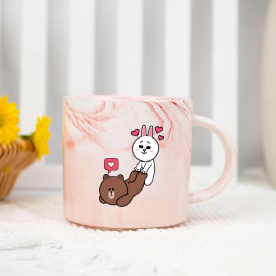 Discover Brown and Cony Love Marble Mugs