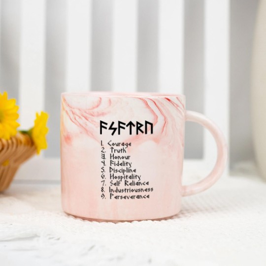 Discover asatru virtues Marble Mugs