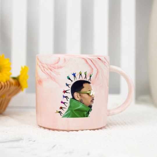 Discover Chris Brown 11:11 Tour 2024 Marble Mugs, Chris Brown Fan Marble Mugs, Chris Brown 2024 Marble Mugs