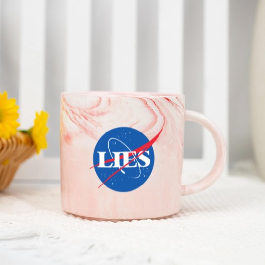 Discover NASA LIES LOGO NASA LIES LOGO NASA LIES LOGO Marble Mugs