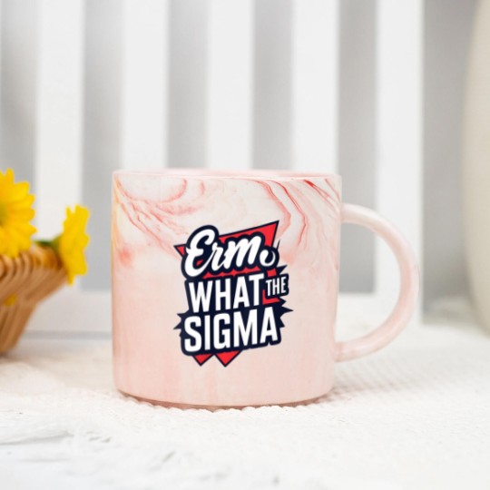 Discover wos erm, what the sigma funny meme Marble Mugs
