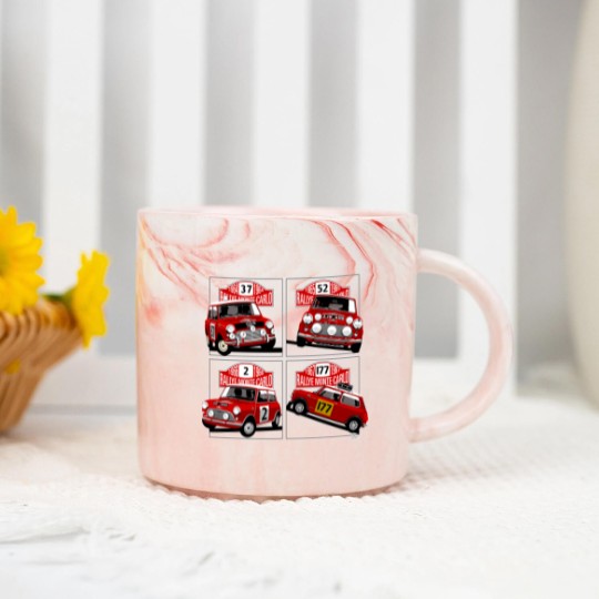 Discover Monte Carlo Rally Mini Coopers Marble Mugs