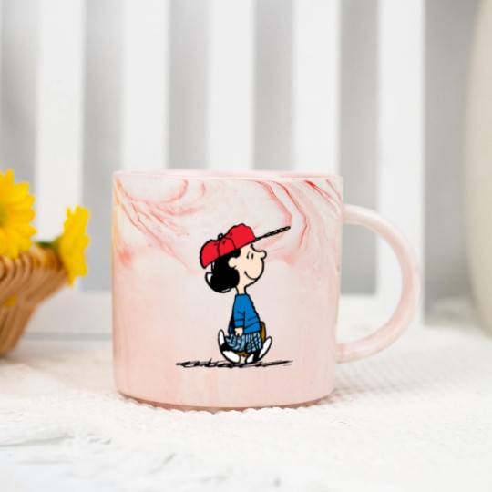 Discover Peanuts | Lucy Playing Baseball Marble Mugs