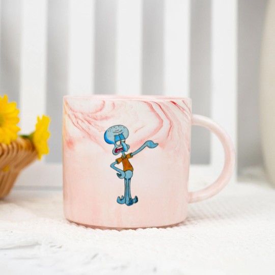 Discover Grumpy Squidward - Squidward - Marble Mugs