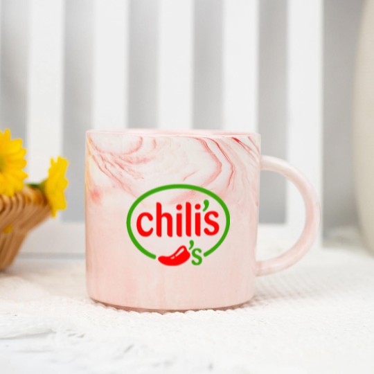 Discover Chili's Restaurant Logo Marble Mugs