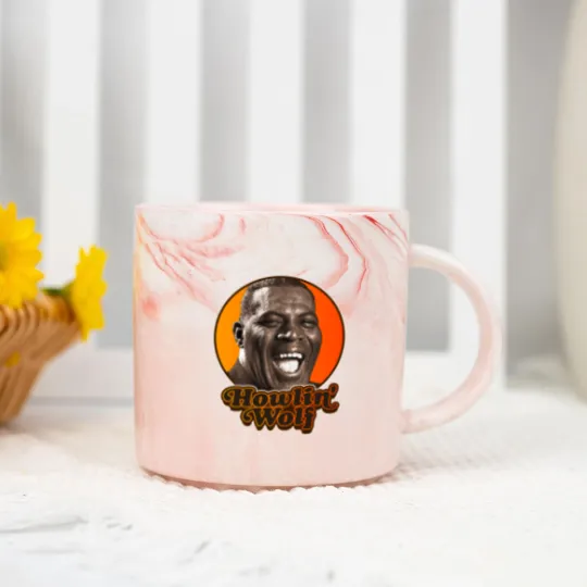 Discover Retro Howlin&39; Wolf Tribute Marble Mugs