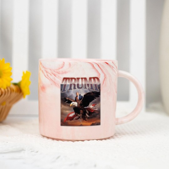 Discover Donald Trump Eagle Marble Mugs Top Funny Election Campaign 2024