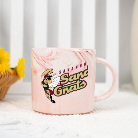 Discover Savannah Sand Gnats vintage defunct baseball team emblem Marble Mugs