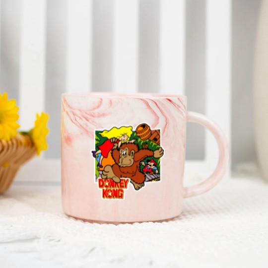 Discover Donkey Kong Arcade Game Marble Mugs, Donkey Kong Party Marble Mugs