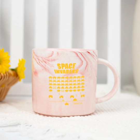 Discover Space Invaders Marble Mugs
