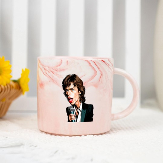 Discover Caricature of Mick Jagger Marble Mugs
