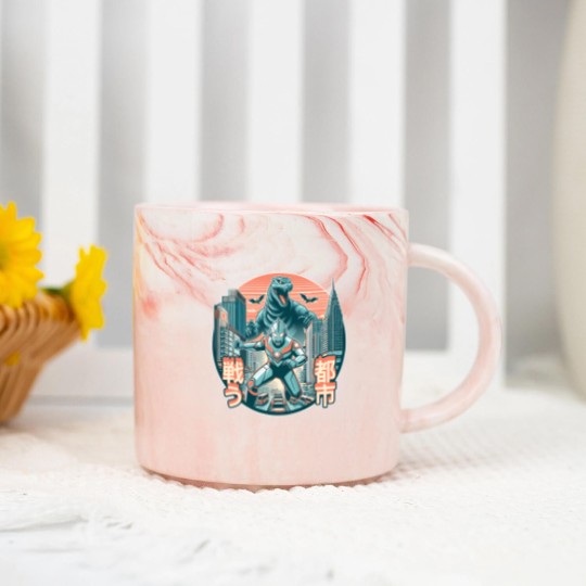 Discover Ultraman Vs Godzillá - Warzone 6 Marble Mugs Marble Mugs