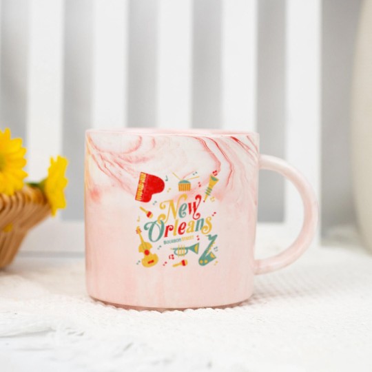 Discover New Orleans Louisiana Music Lovers Marble Mugs Bourbon Street Marble Mugs
