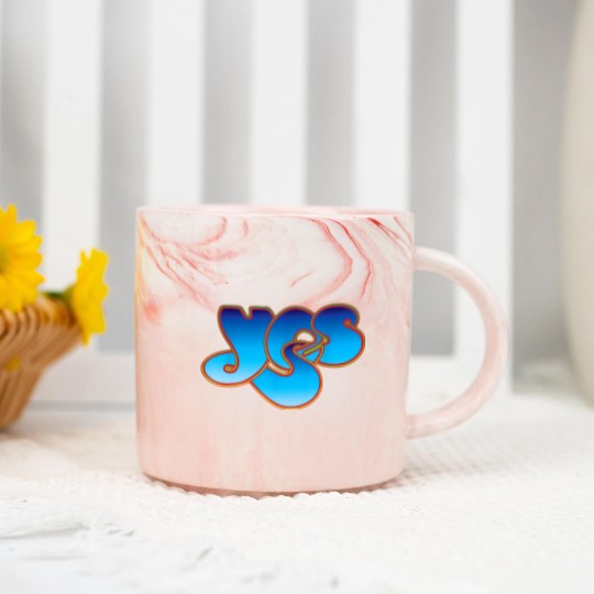 Discover Yes Classic Logo Marble Mugs