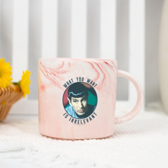 Discover The Original Series Spock What You Want Is Irrelevant Marble Mugs
