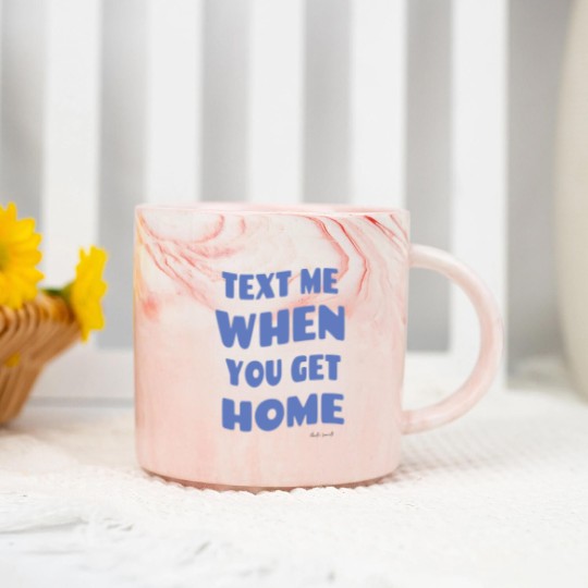 Discover Text Me When You Get Home Vintage Marble Mugs