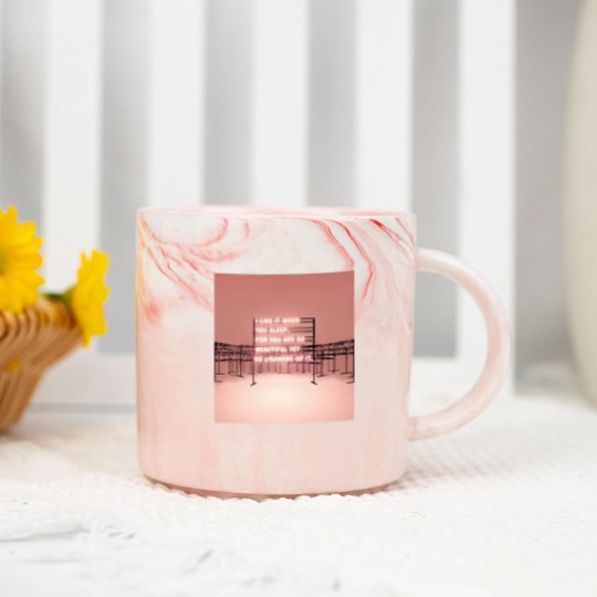 Discover THE 1975 I like it when you sleep for you are so beautiful yet so unaware of it. TSh Marble Mugs