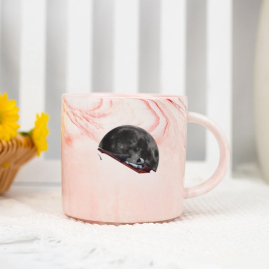 Discover Spacex Starman In Orbit Around The Moon - Spacex - Marble Mugs