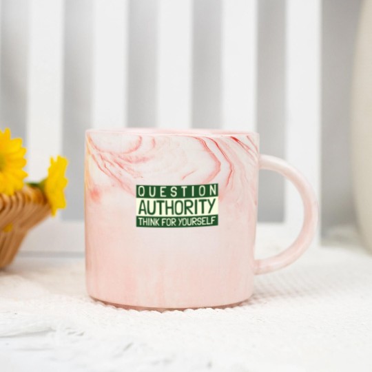Discover Question Authority Marble Mugs
