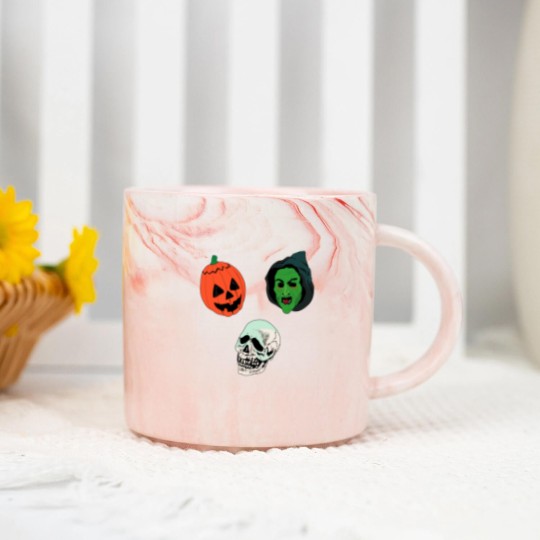 Discover Silver Shamrock Mask Set Marble Mugs