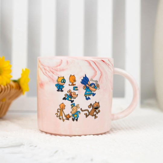 Discover Dog Man Marble Mugs
