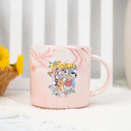 Discover the flintstones the rubbles happy families vintage shot Marble Mugs