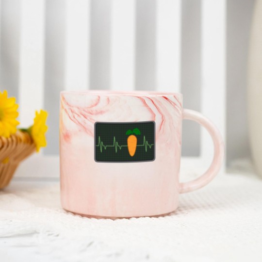 Discover Carrot Hearbeat Cool Carrot Design Marble Mugs